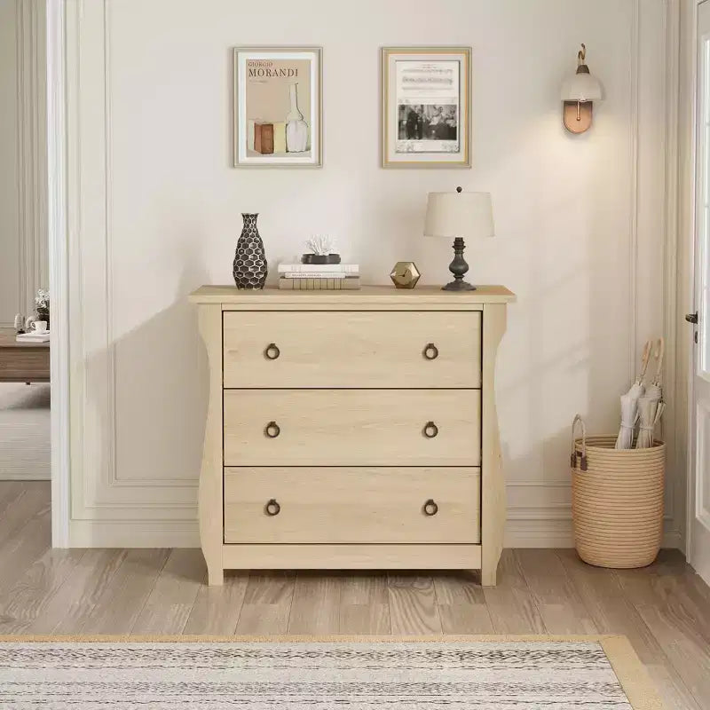Commode en bois à 3 tiroirs Meuble de rangement moderne