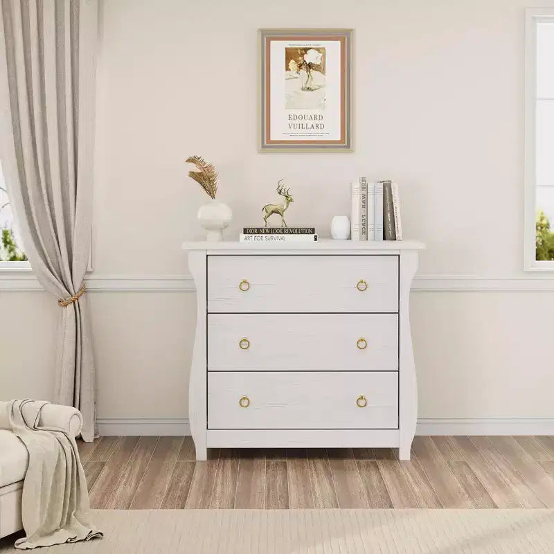 Commode en bois à 3 tiroirs Meuble de rangement moderne
