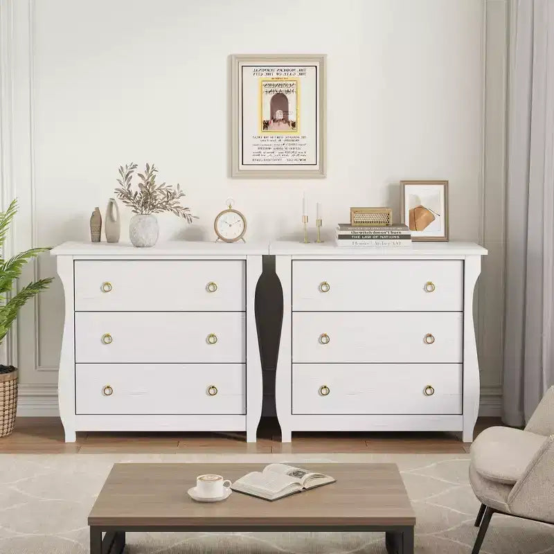 Commode en bois à 3 tiroirs Meuble de rangement moderne