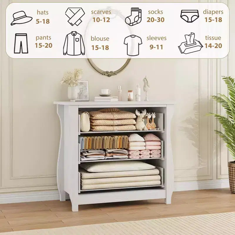 Commode en bois à 3 tiroirs Meuble de rangement moderne