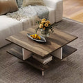 Table Basse à 2 Niveaux Style Ferme et Moderne