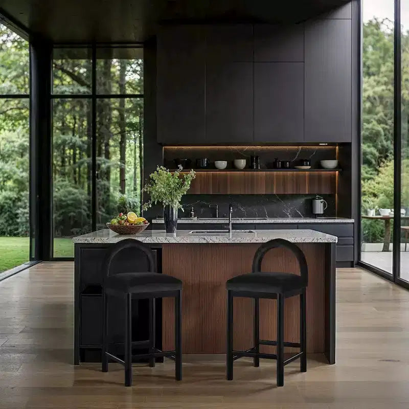 Tabouret de bar en velours