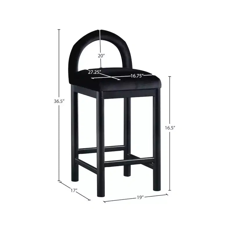 Tabouret de bar en velours