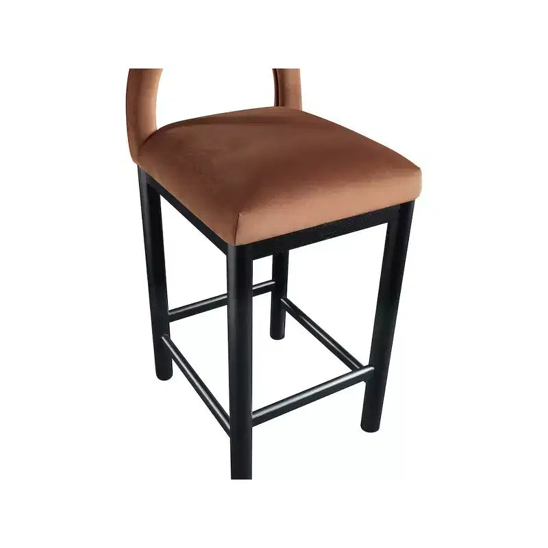 Tabouret de bar en velours
