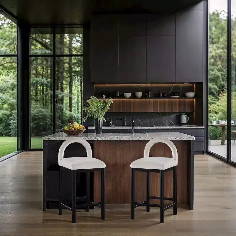 Tabouret de bar en velours