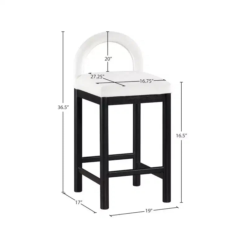 Tabouret de bar en velours