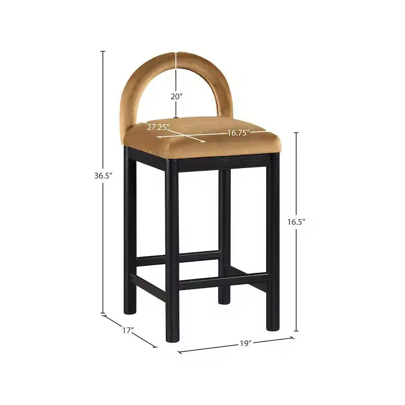 Tabouret de bar en velours