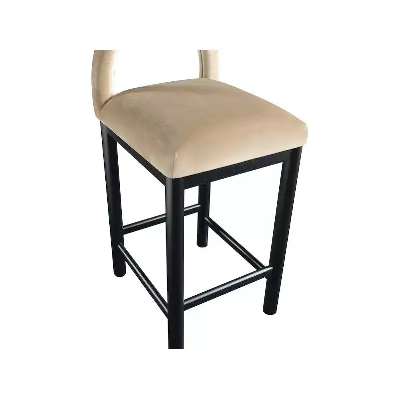 Tabouret de bar en velours