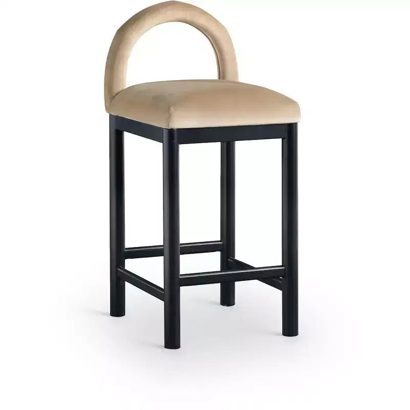 Meridian Furniture,Conrad Velvet Counter Stool