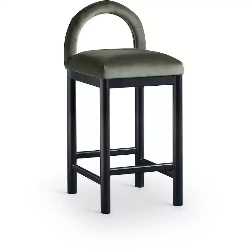 Tabouret de bar en velours