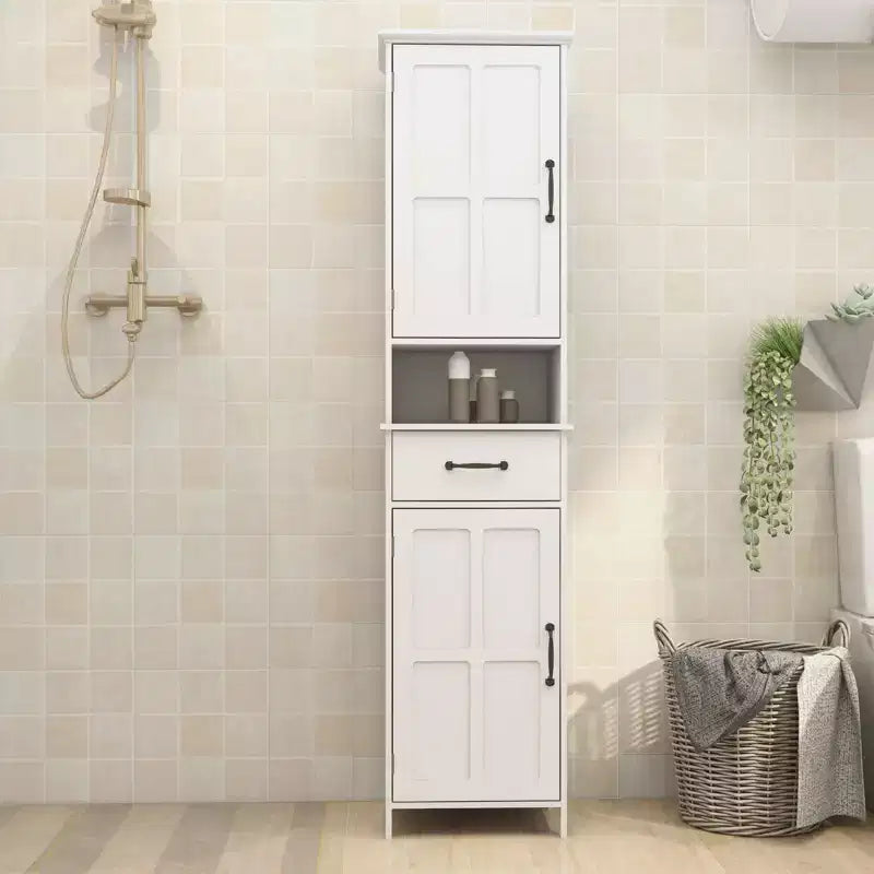 Meuble de rangement haut et étroit à double porte, Unité de rangement sur pied
