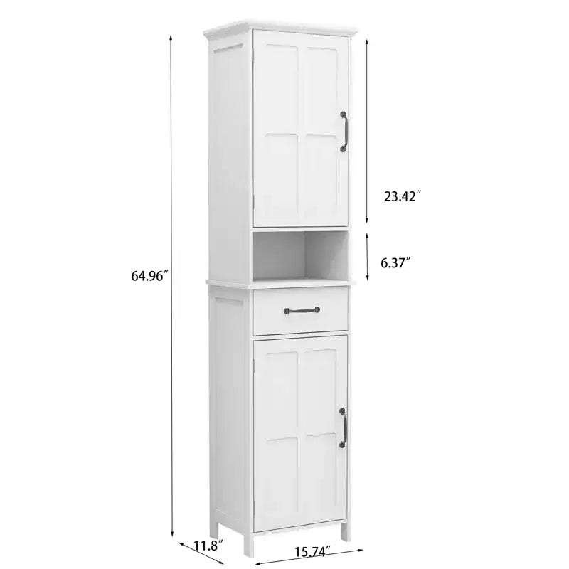Meuble de rangement haut et étroit à double porte, Unité de rangement sur pied