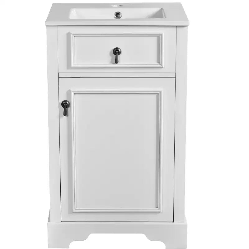 Meuble-lavabo compact avec tiroirs, Meuble bas de salle de bain