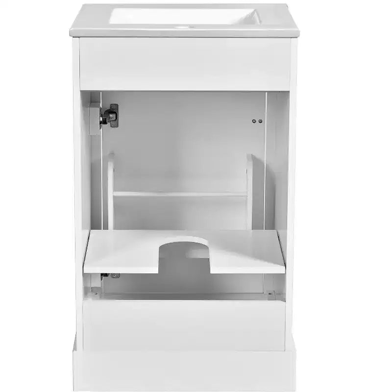 Meuble-lavabo compact avec tiroirs, Meuble bas de salle de bain