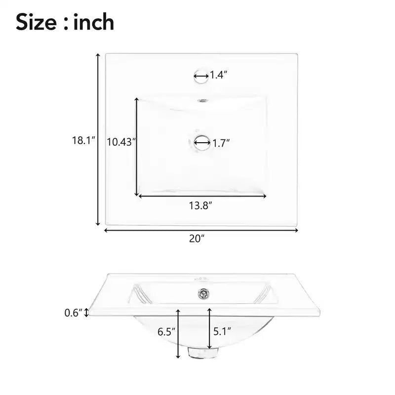 Meuble-lavabo compact avec tiroirs, Meuble bas de salle de bain