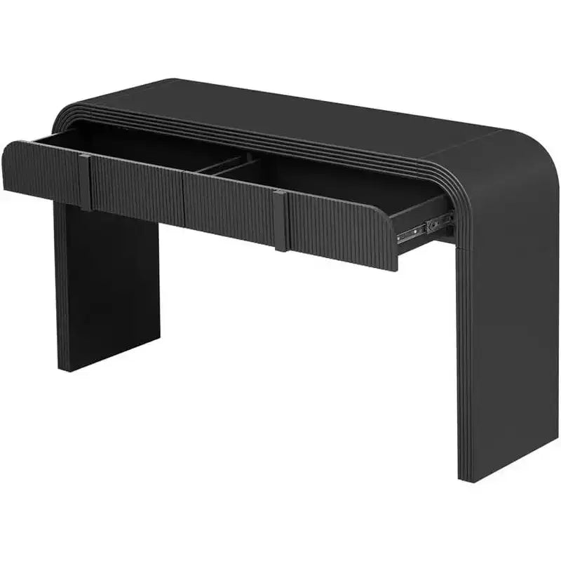 Console moderne brillante, buffet de rangement arrondi