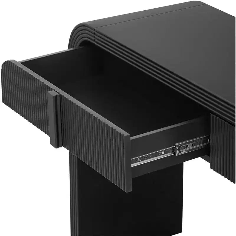 Console moderne brillante, buffet de rangement arrondi