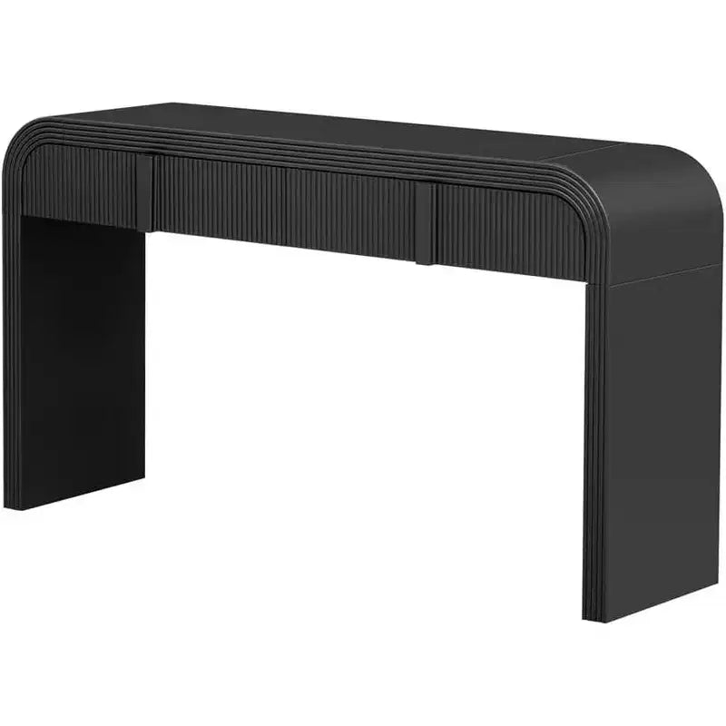 Console moderne brillante, buffet de rangement arrondi