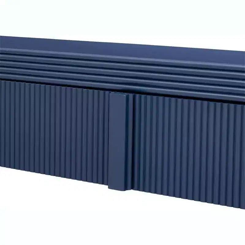 Console moderne brillante, buffet de rangement arrondi