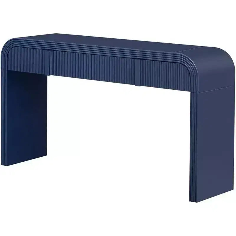Console moderne brillante, buffet de rangement arrondi