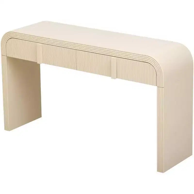 Console moderne brillante, buffet de rangement arrondi
