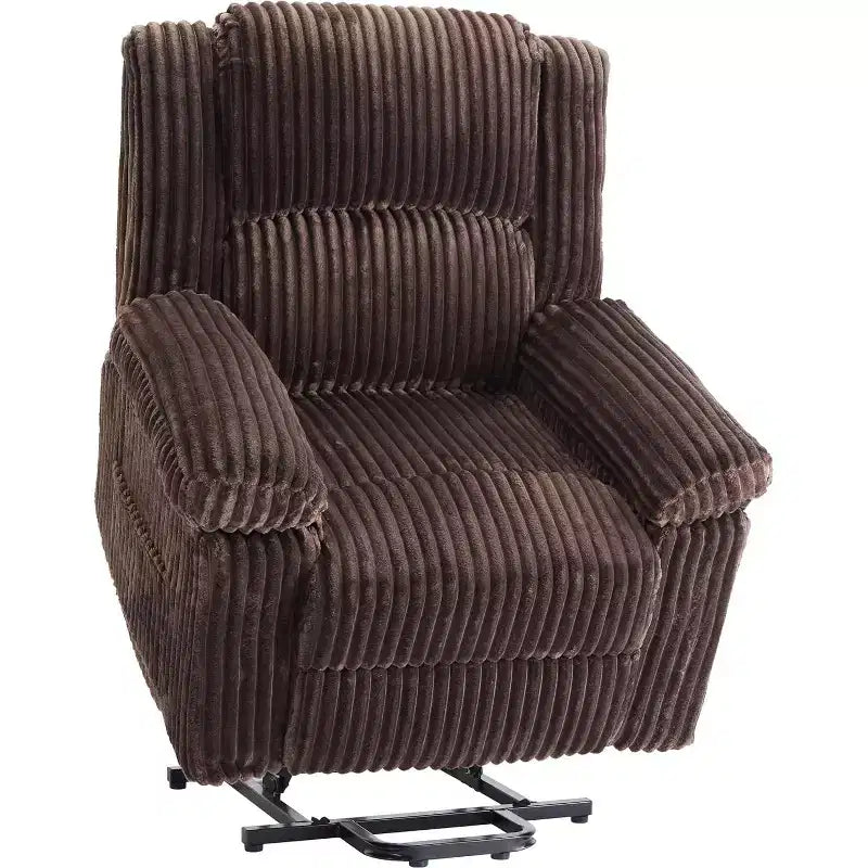 Fauteuil inclinable releveur électrique en velours côtelé moelleux, Fauteuil releveur électrique
