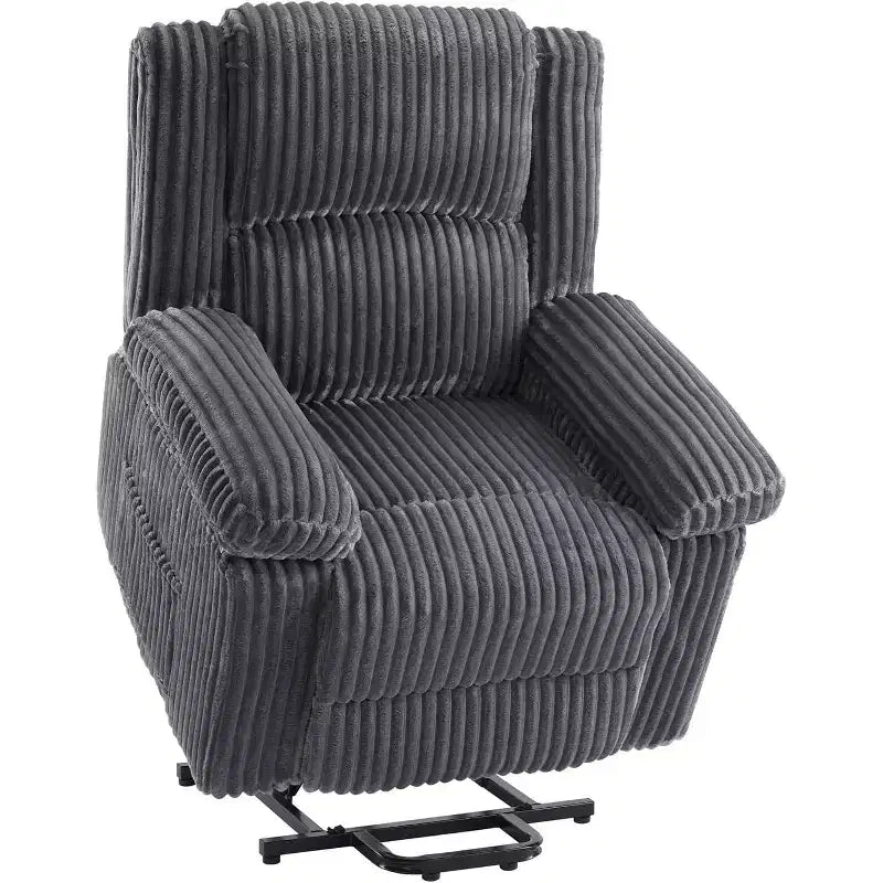 Fauteuil inclinable releveur électrique en velours côtelé moelleux, Fauteuil releveur électrique