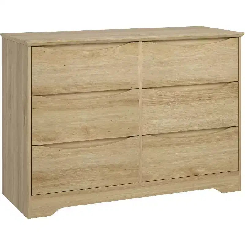 Commode en bois à 6 tiroirs, grande commode haute et moderne