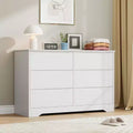 Commode en bois à 6 tiroirs, grande commode haute et moderne