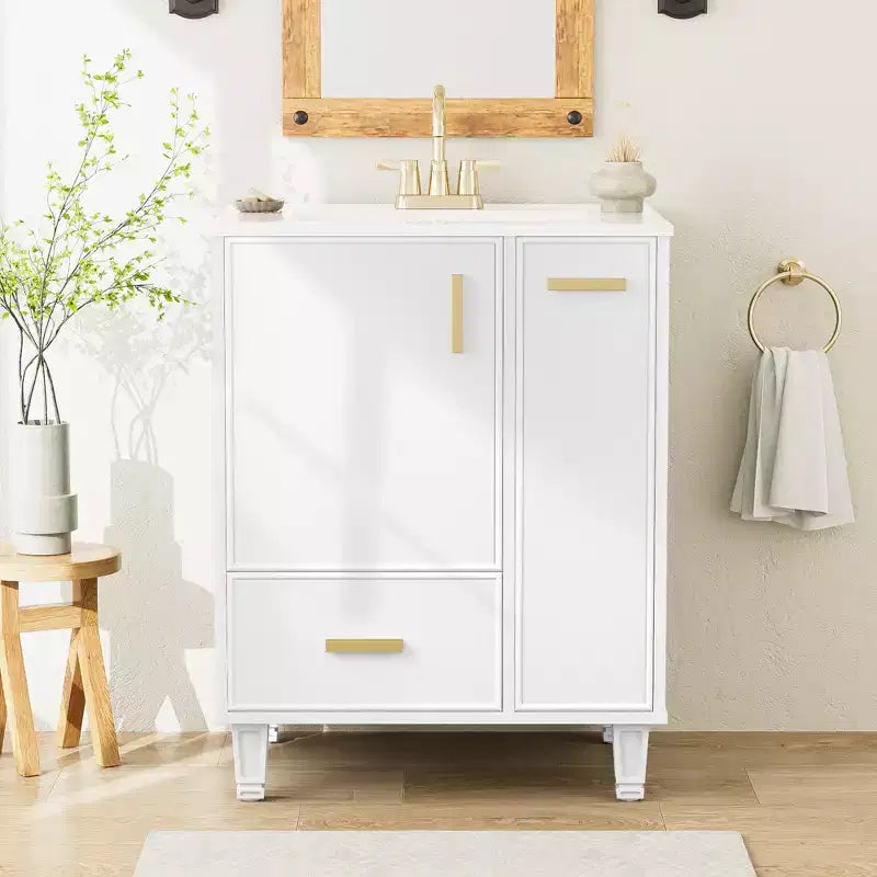 Meuble-lavabo pour petite salle de bain, Meuble-lavabo simple