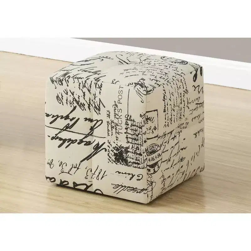 Pouf imprimé lot de 2, Repose-pieds d'appoint beige Pouf pour enfants