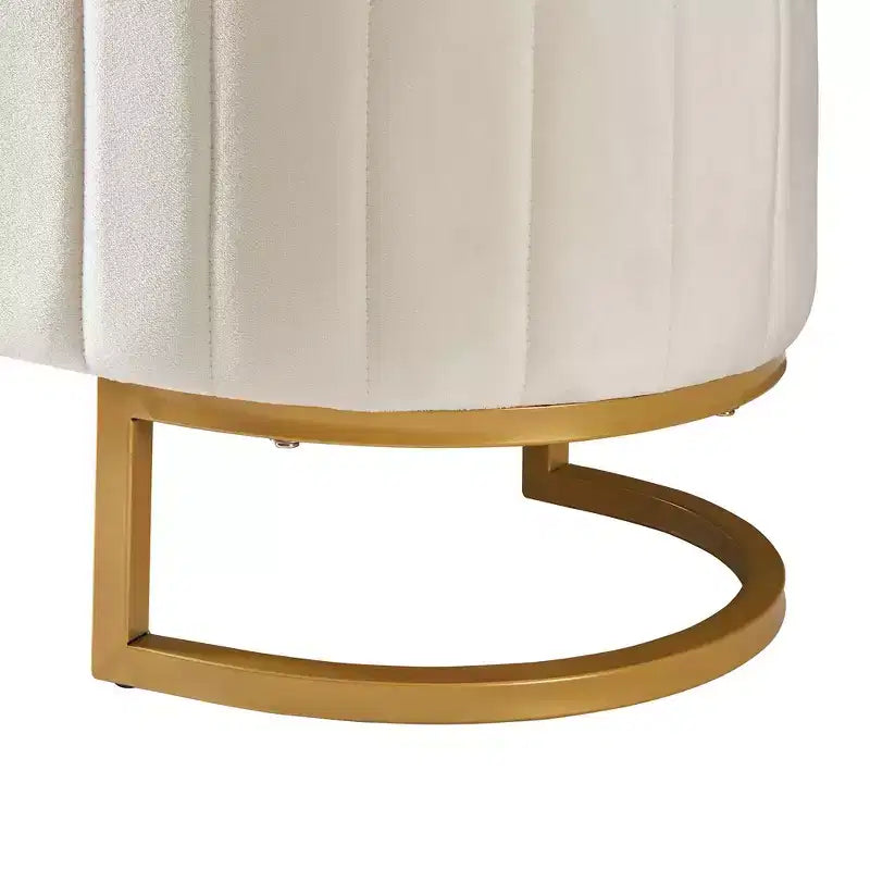 Banc de rangement capitonné élégant avec boutons touffetés