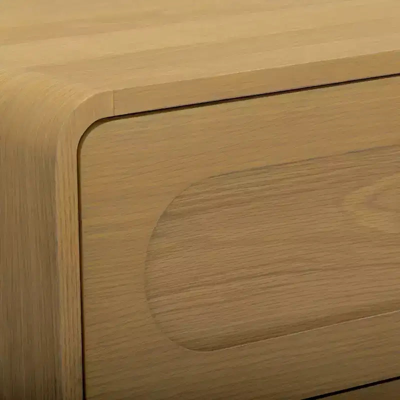 Table de chevet moderne en bois à 2 tiroirs avec ouverture par pression