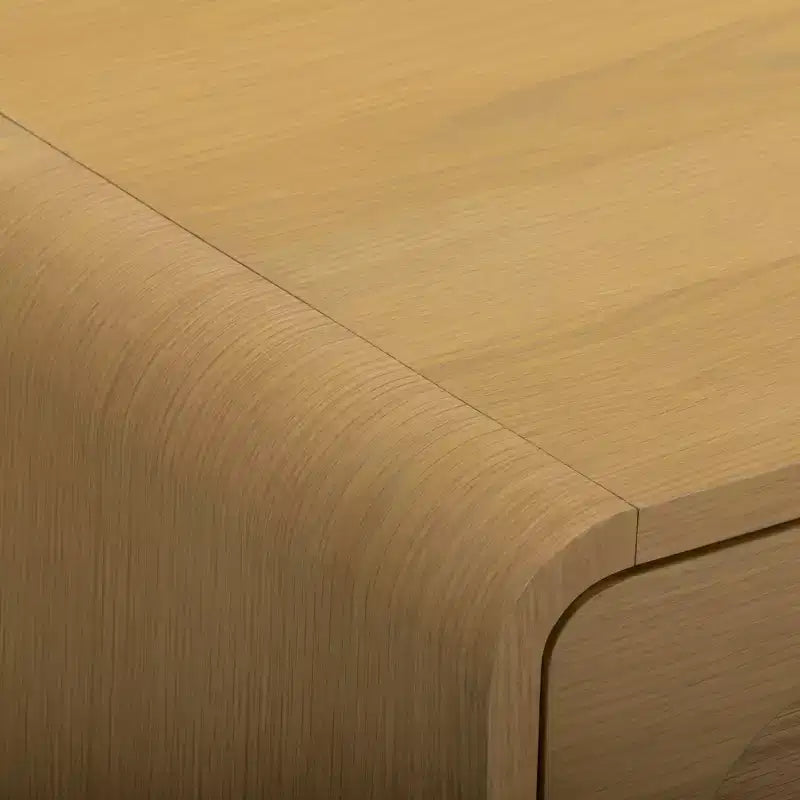 Table de chevet moderne en bois à 2 tiroirs avec ouverture par pression