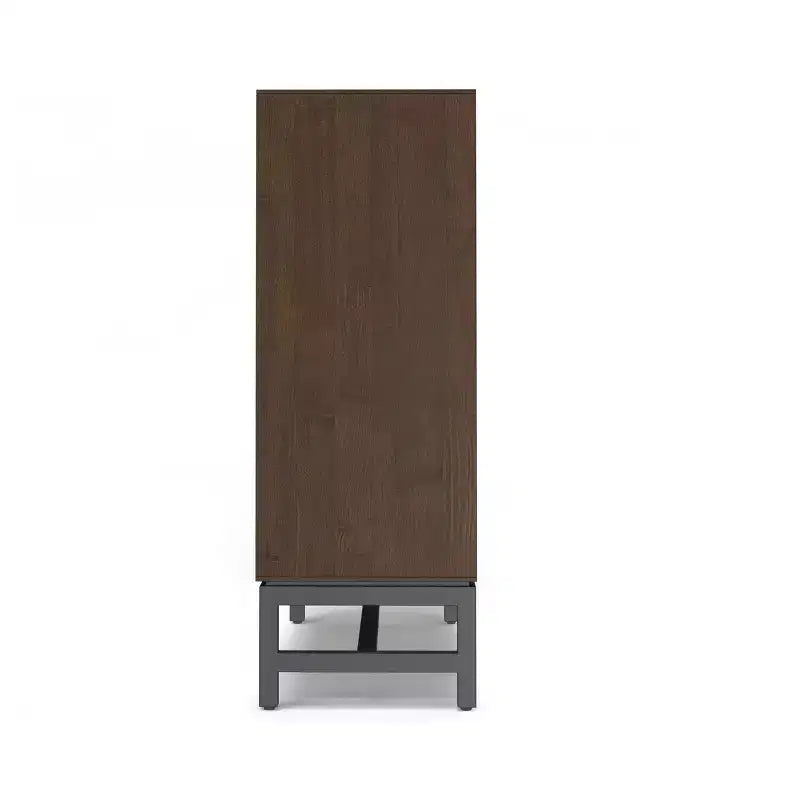 Meuble de rangement pour entrée en bois massif, style industriel moderne