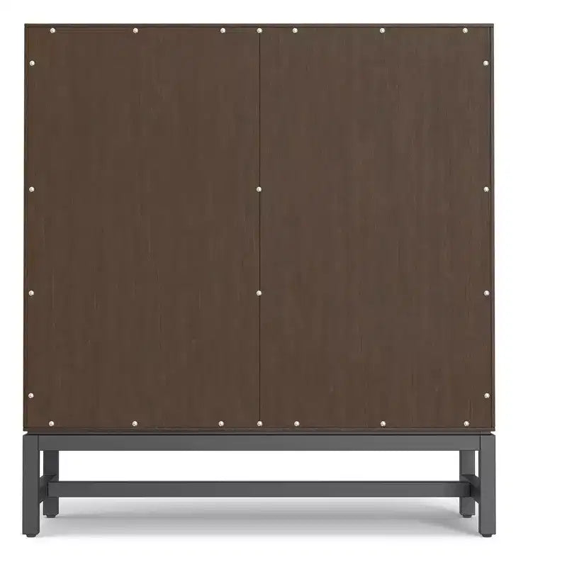 Meuble de rangement pour entrée en bois massif, style industriel moderne