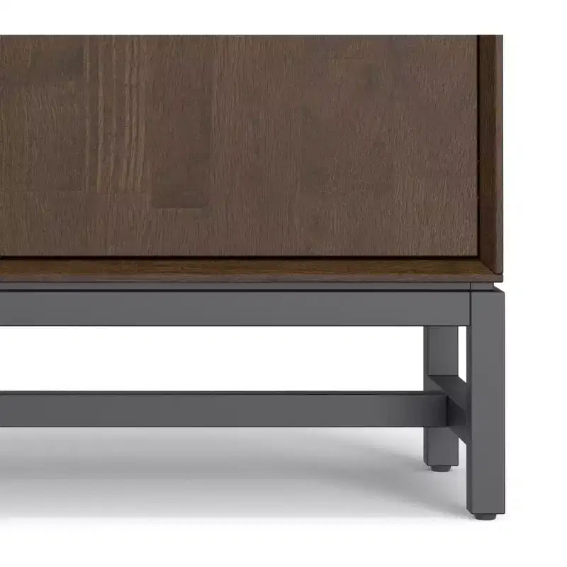Meuble de rangement pour entrée en bois massif, style industriel moderne