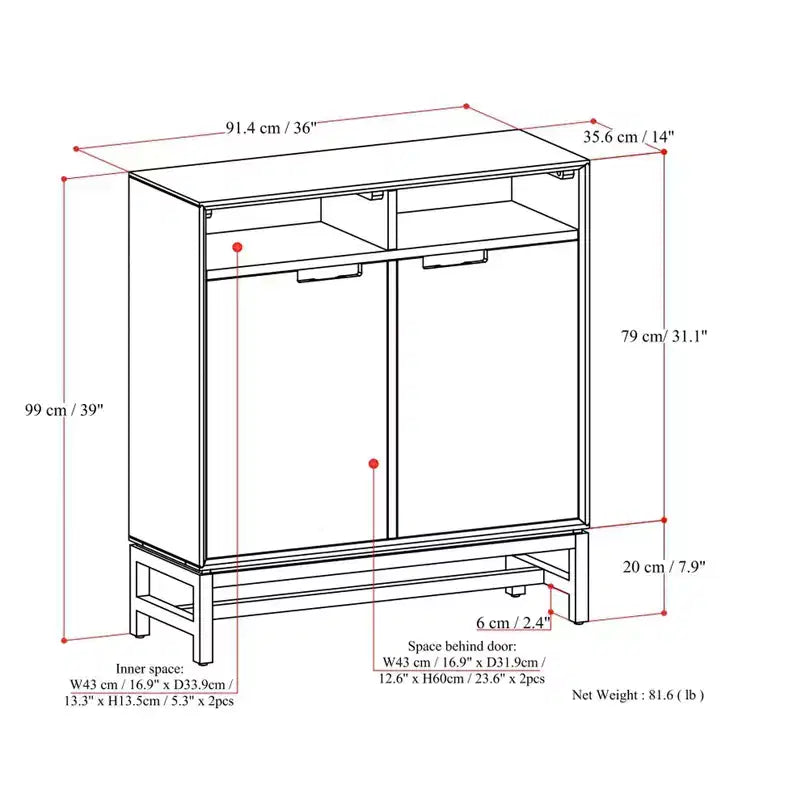 Meuble de rangement pour entrée en bois massif, style industriel moderne