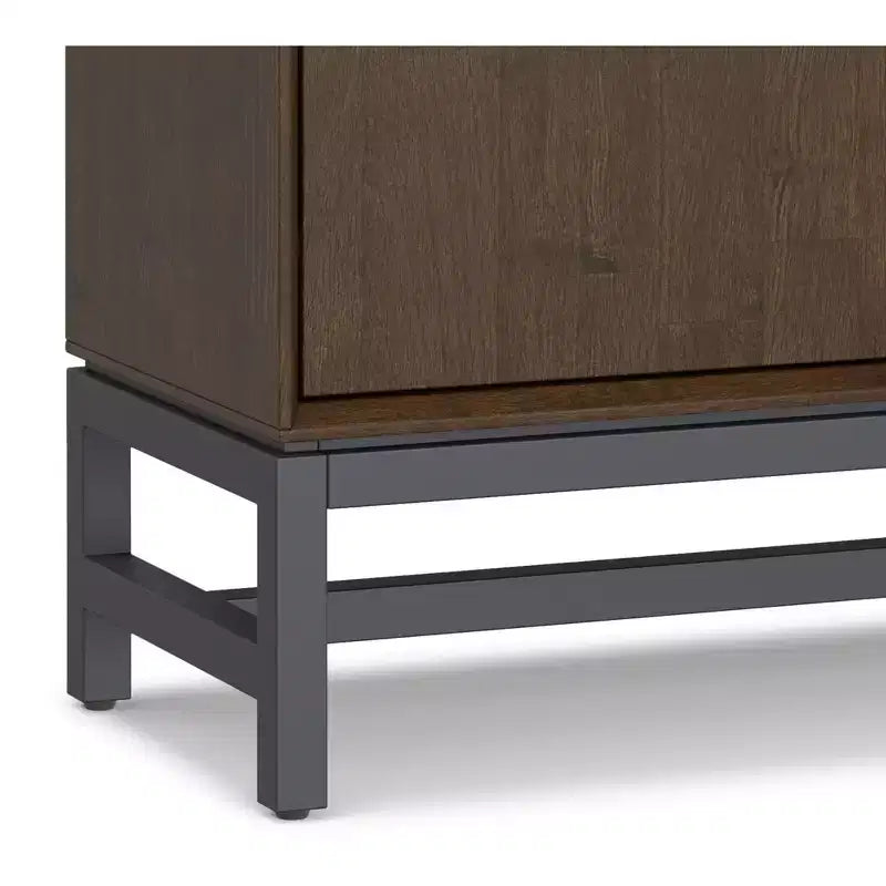 Meuble de rangement pour entrée en bois massif, style industriel moderne