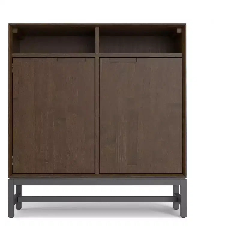 Meuble de rangement pour entrée en bois massif, style industriel moderne