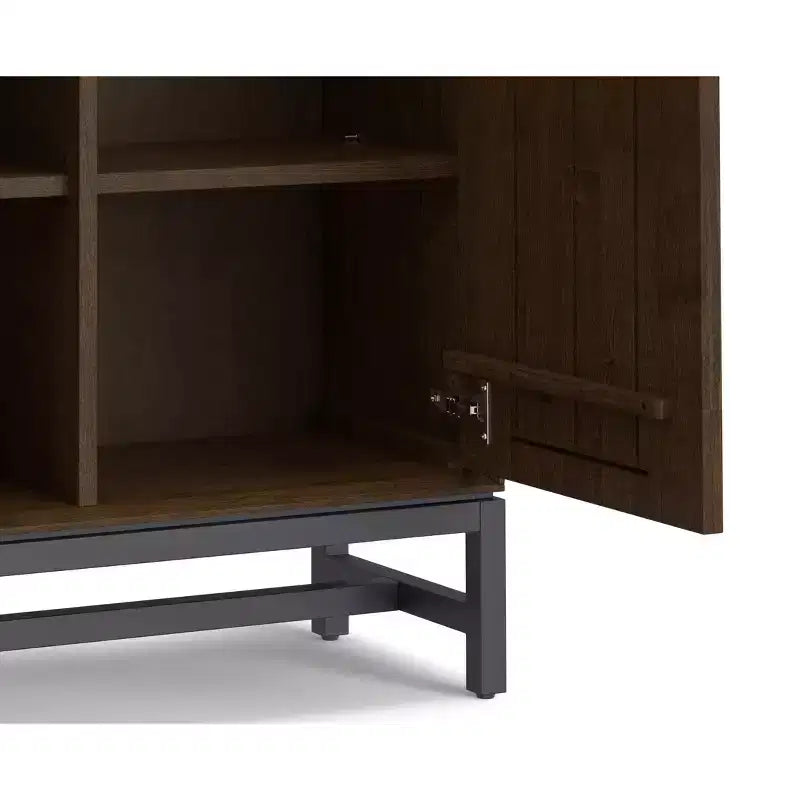 Meuble de rangement pour entrée en bois massif, style industriel moderne