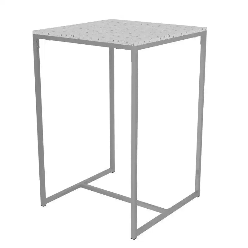 Table de pub et tabourets hauteur bar avec plateau en bois et cadre en métal