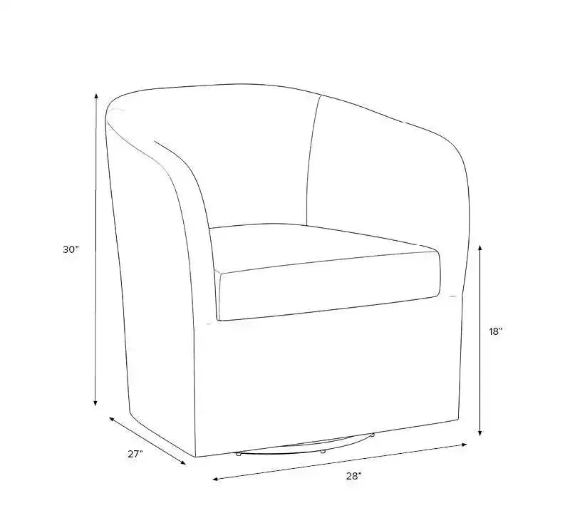 Fauteuil pivotant de style moderne