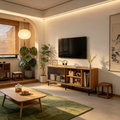 Meuble TV industriel, armoire TV moderne en bois, buffets